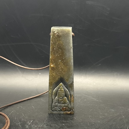 2026.2仏縁御守no.15六字真言無相仏 新潟産硫化瑪瑙 ネックレス