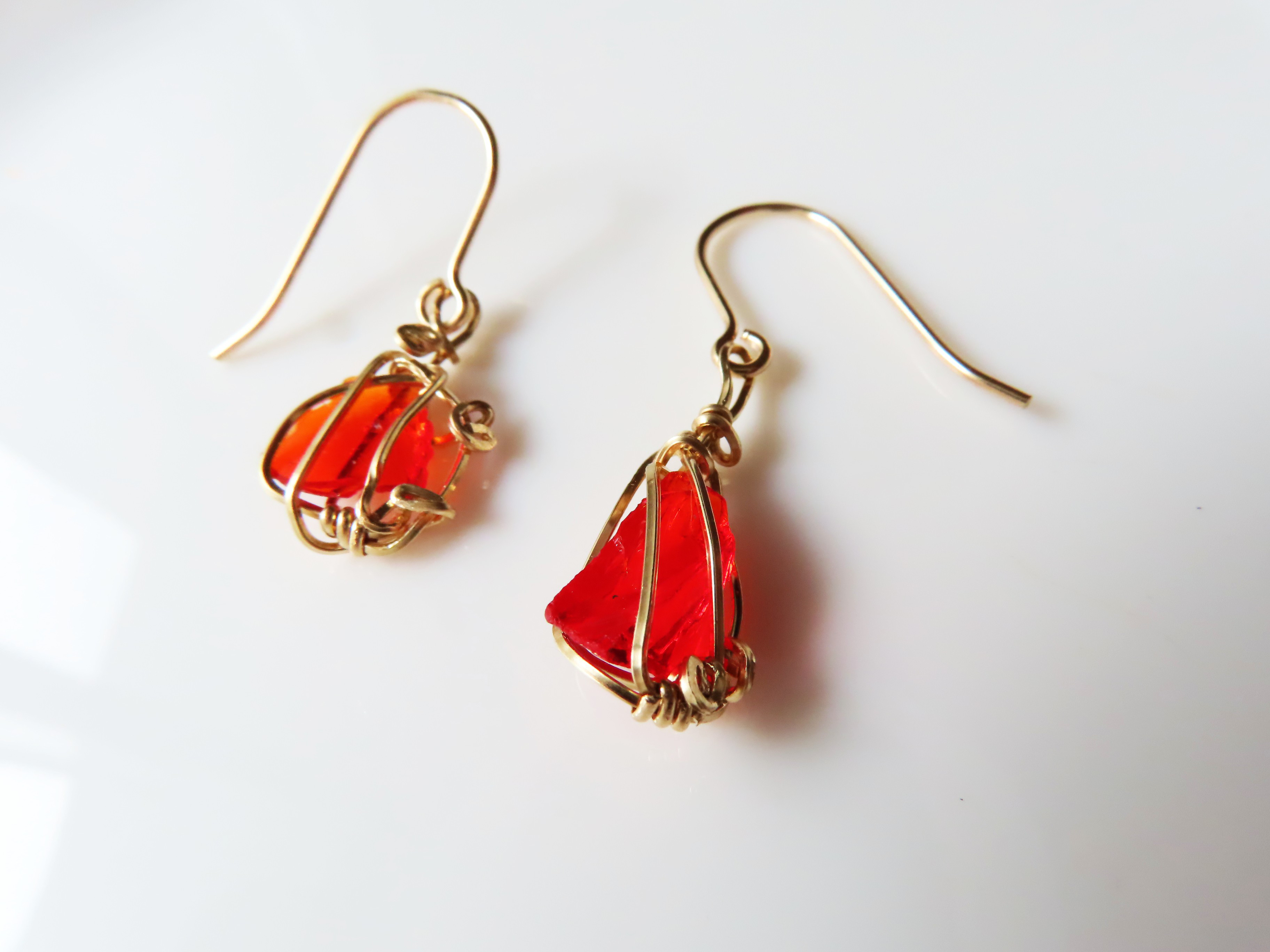 アンダラ　レムリアンサンライズ　アシンメトリー14kgfピアス