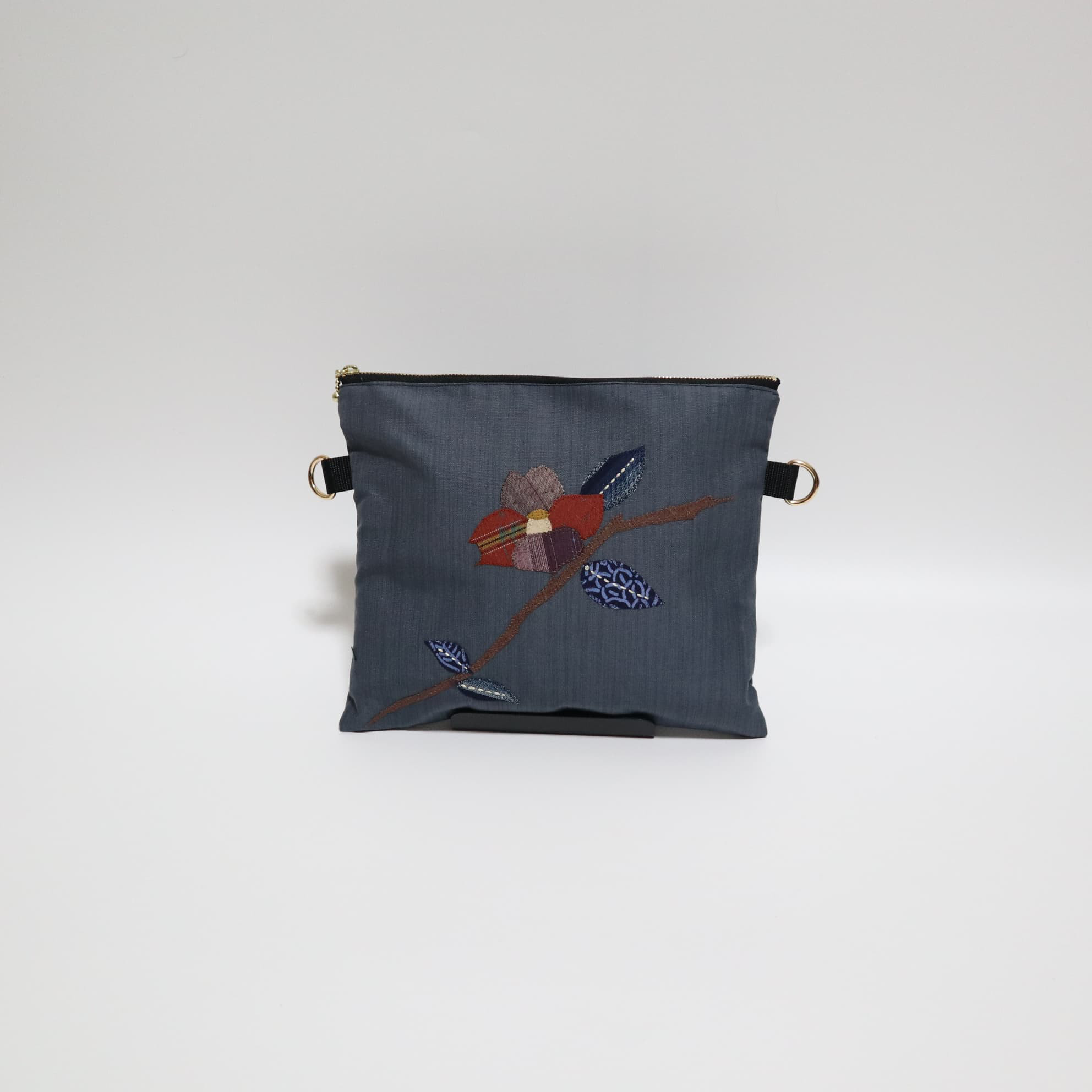 ■着物帯リメイク■　2WAYフラットポーチ（FP2519-NRF）