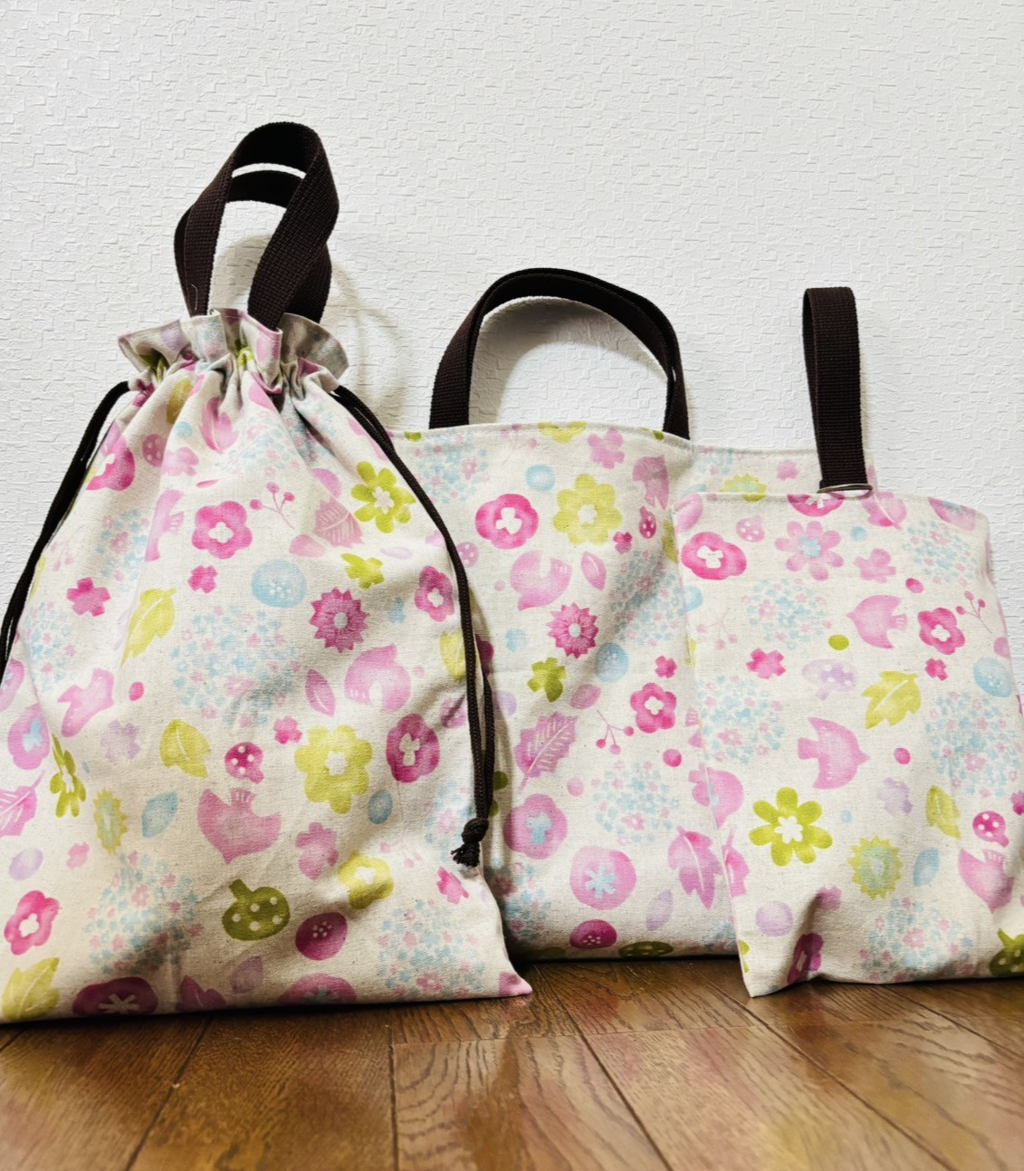 【入園入学】レッスンバッグ、お着替え袋、シューズ袋セット