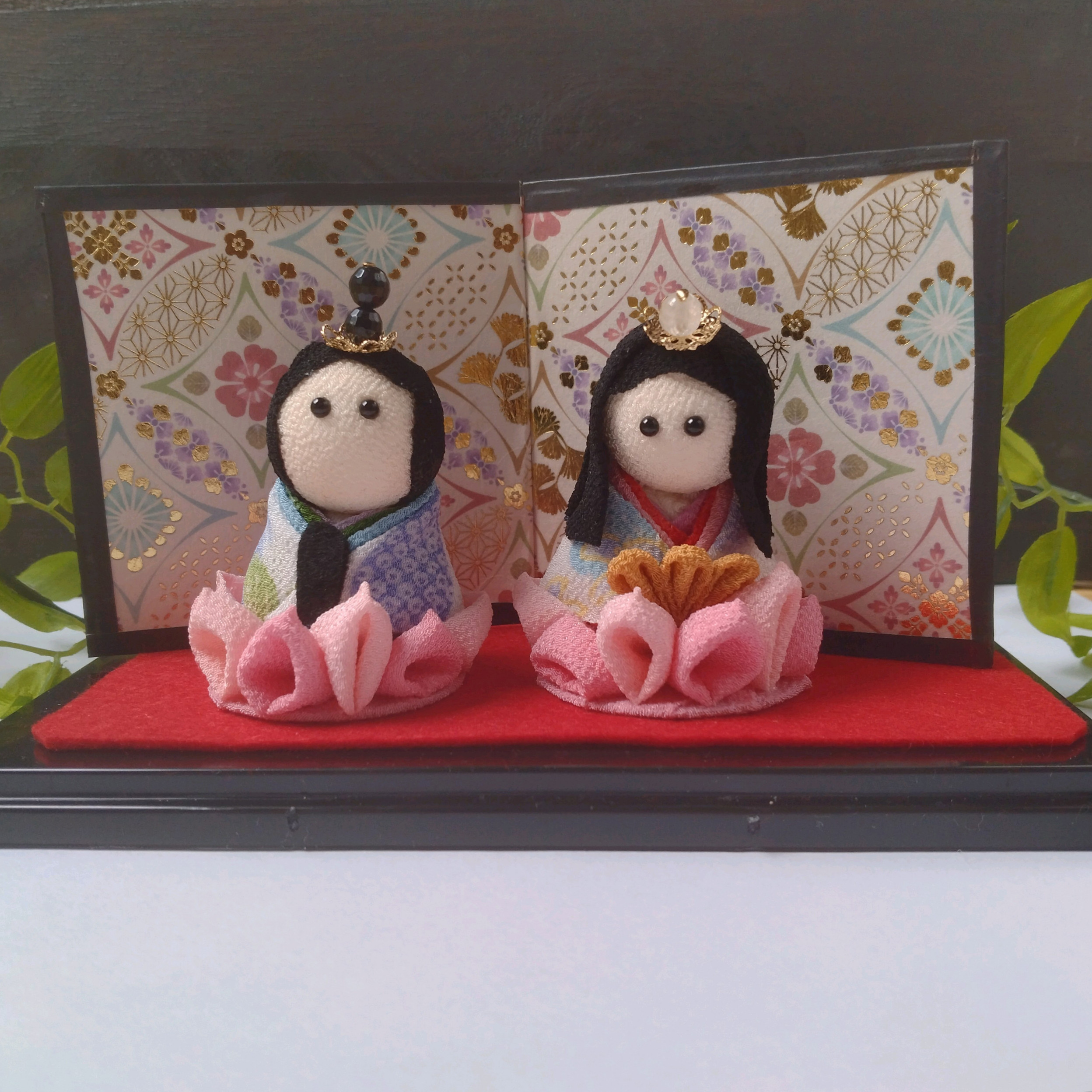 つまみ細工のお雛様