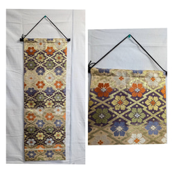 鯉のぼり(木綿)(手書き金太郎柄)の柿渋染めワンピース 古布リメイク