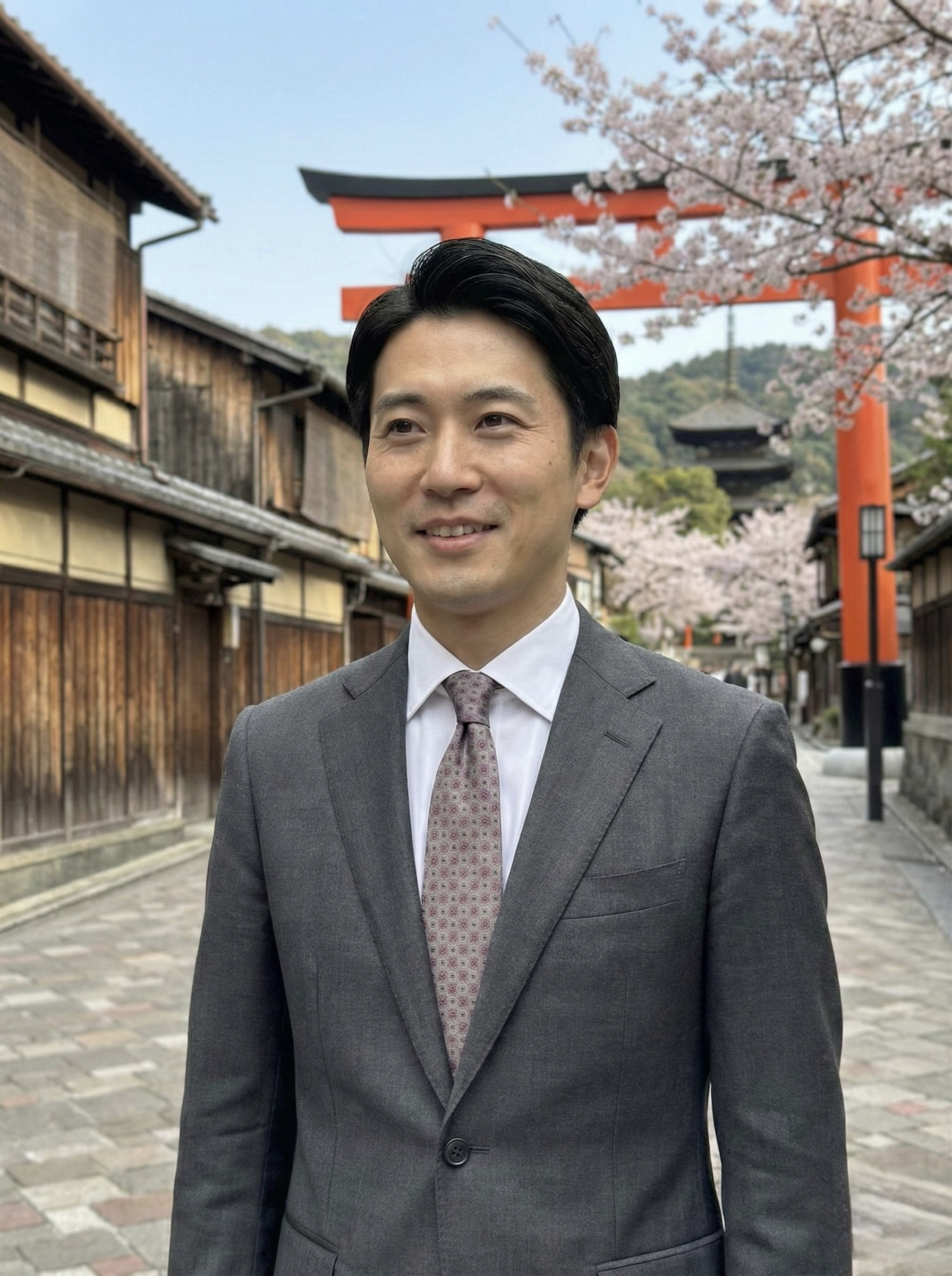 京都与謝野シルクネクタイ　上品な和の趣を、胸元に。