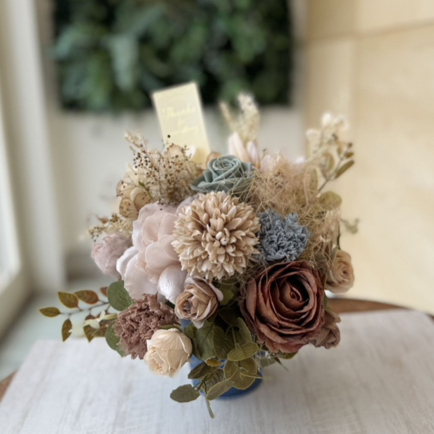枯れない花で伝える想い｜プリザーブドフラワー｜No.30｜くすみナチュラルの彩り 6,770円