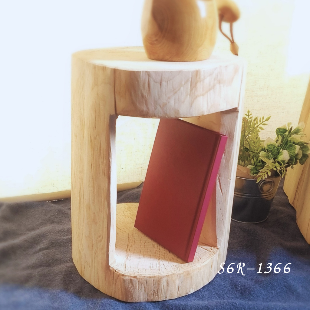 【セール品】ナチュラルウッドのくり抜きテーブル  無垢無塗装 オーガニック