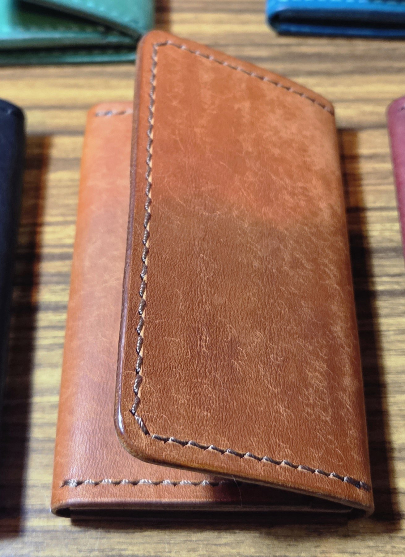 本革 名刺入れ ブラウン カードケース メンズ レディース イタリアンレザー 総手縫い ビジネス プレゼント 革屋 陽