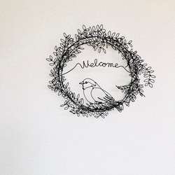 ワイヤーアート ワイヤークラフト ワイヤーオブジェ 花を抱えるうさぎ