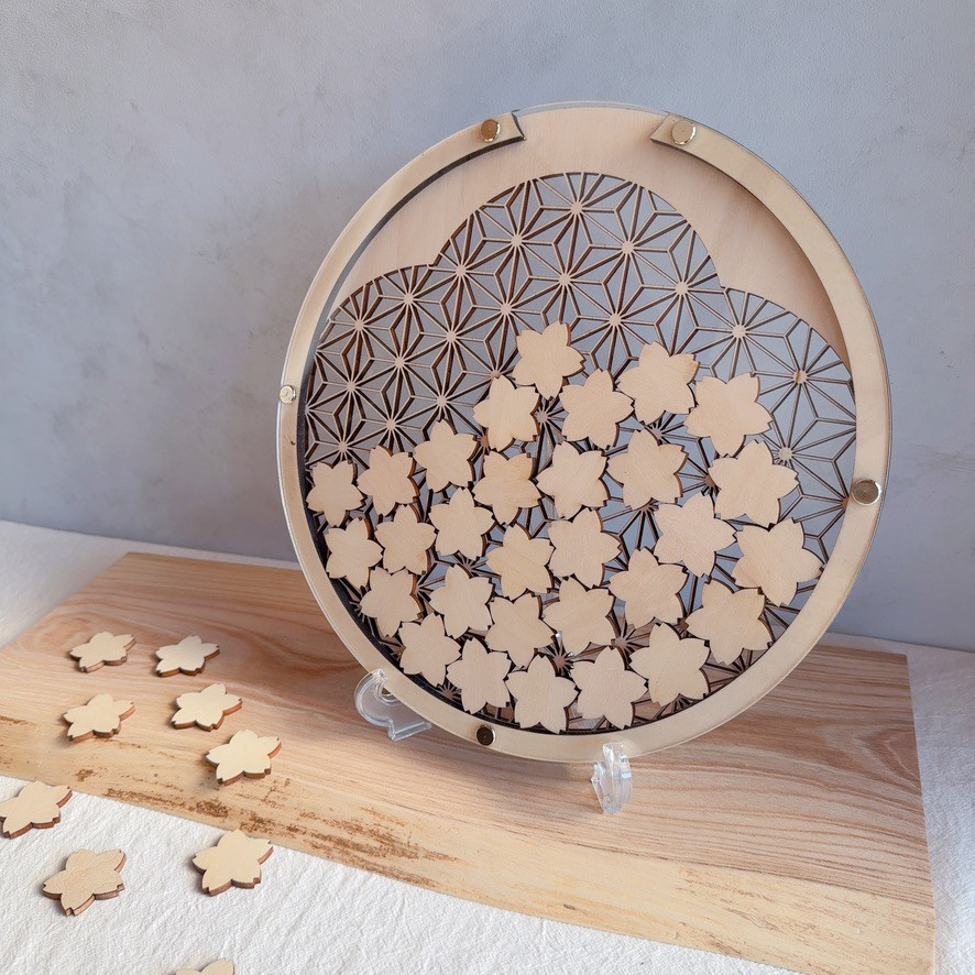 和モダン ウェディングドロップス ｜結婚証明書  ハートドロップス ゲスト参加型 寄せ書き　アクリル【co22】