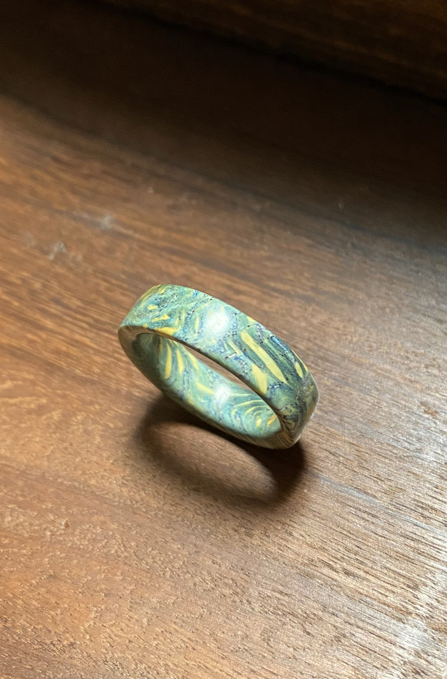 スタビライズドウッド(不明材の瘤)１ピースの指輪