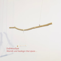 流木止まり木  70ｃｍのシンプルな天然流木の小鳥の止まり木 吊り下げタイプ インコ 鳥 ブランコ 自然木 N6 5枚目の画像