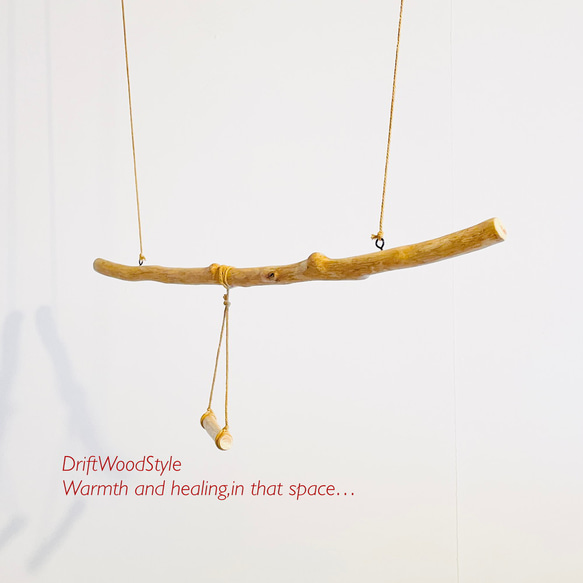 流木止まり木  70ｃｍのシンプルな天然流木の小鳥の止まり木 吊り下げタイプ インコ 鳥 ブランコ 自然木 N7 5枚目の画像