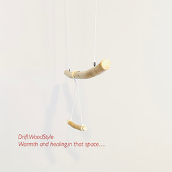 流木止まり木  70ｃｍのシンプルな天然流木の小鳥の止まり木 吊り下げタイプ インコ 鳥 ブランコ 自然木 N8 7枚目の画像