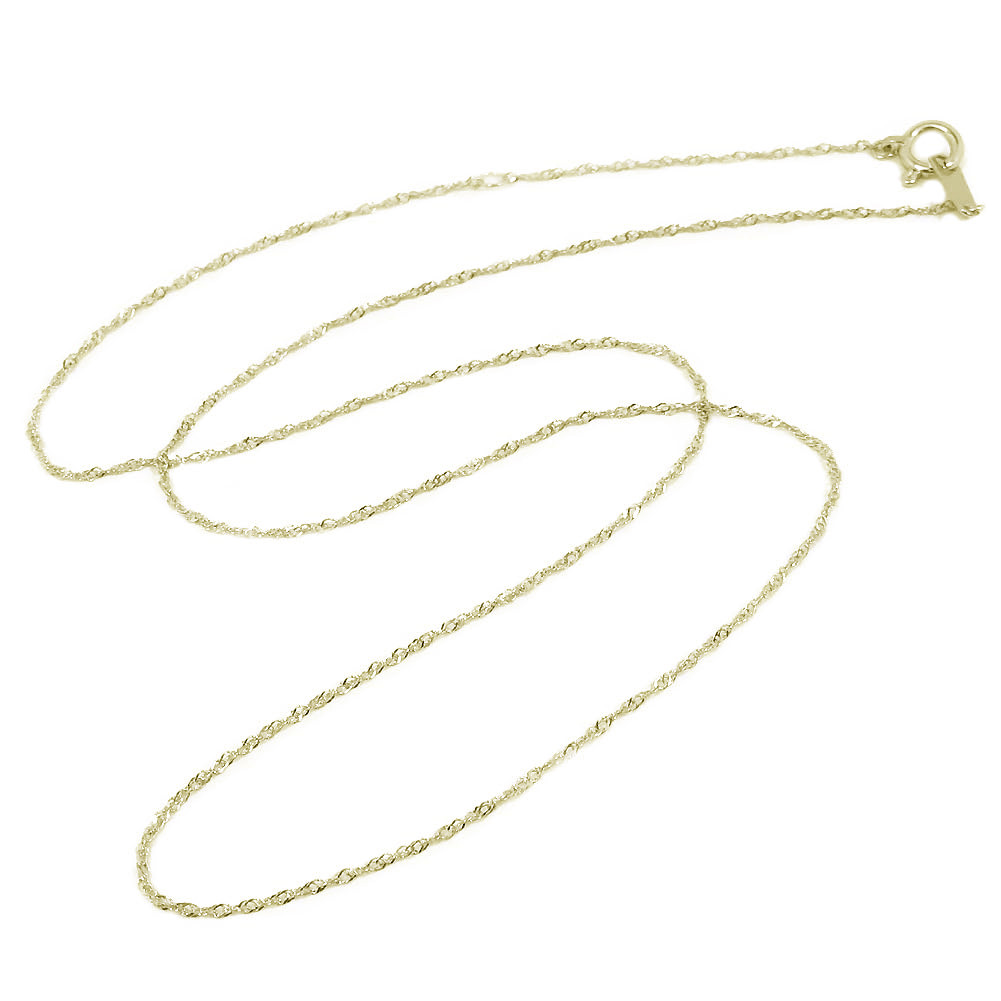 18金（K18）チェーンネックレス・繊細スクリュー0センチレギュラーサイズ