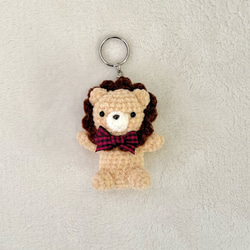 【5月15日まで！】あみぐるみ キーホルダー　キーリング　うさぎ　くま　ライオン　コアラ　ぞう　なまけもの　お花　 4枚目の画像