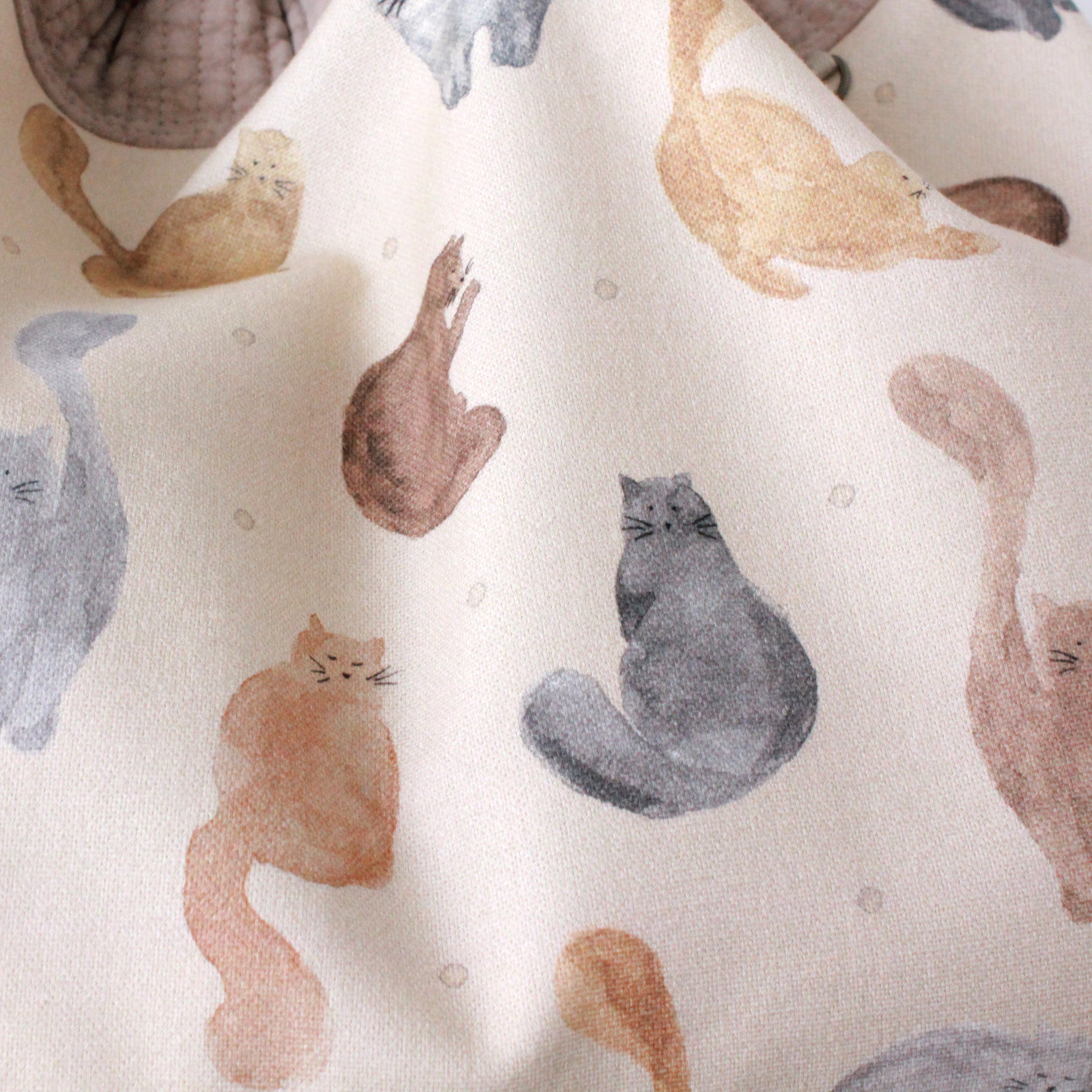 〈 猫ちゃんが可愛い 〉肩掛け巾着バッグ