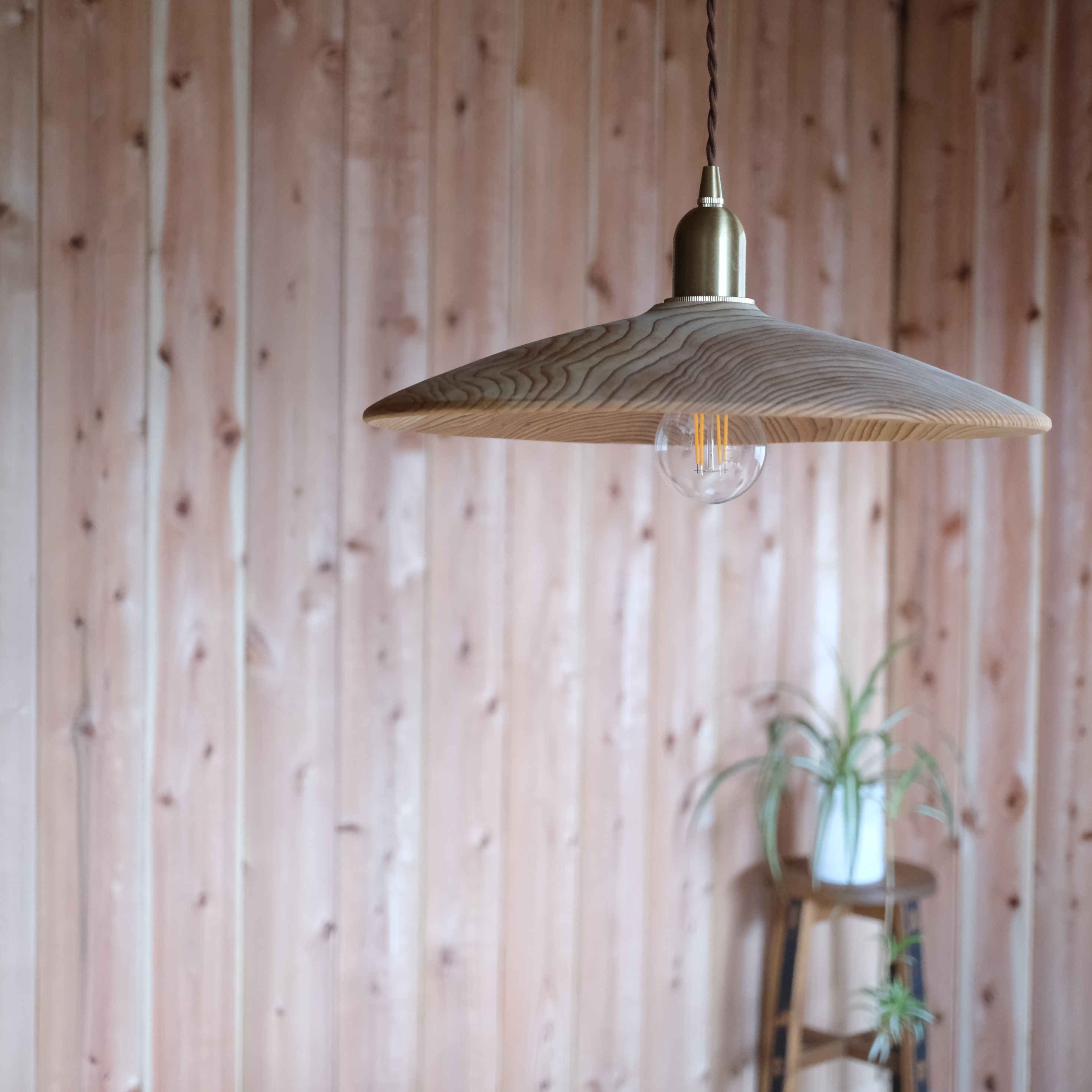 天竜スギのランプシェード〈36〉【s1079】