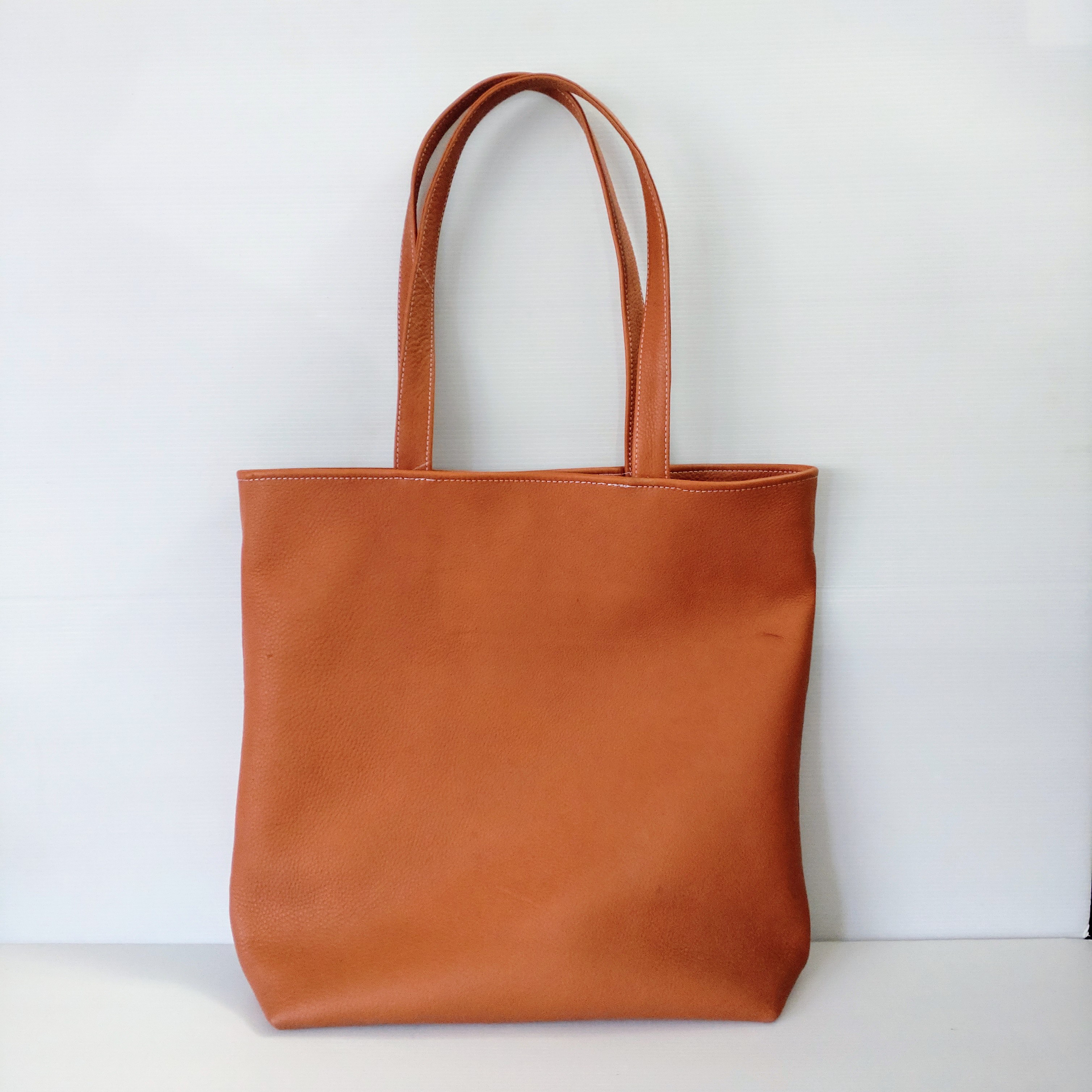 【本革トートバッグ】★Lサイズ★トートバッグ★totebag★男女兼用★シンプル★ブラウン★