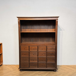 アンティーク調 シューズラック ショーケース カウンター 引出し12杯