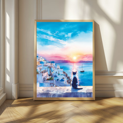 高知・足摺岬】詩的な海と灯台の風景画｜水彩×水墨風アート インテリア