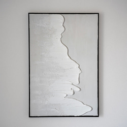 first day】F6サイズ 現代アート 白い絵 モダン 抽象画 テクスチャー