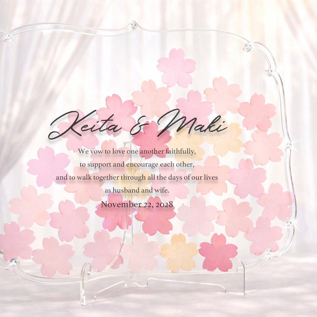 ウェディングドロップスCLASSICアクリル｜ウェルカムボード ウェディング 結婚証明書 ゲストブック