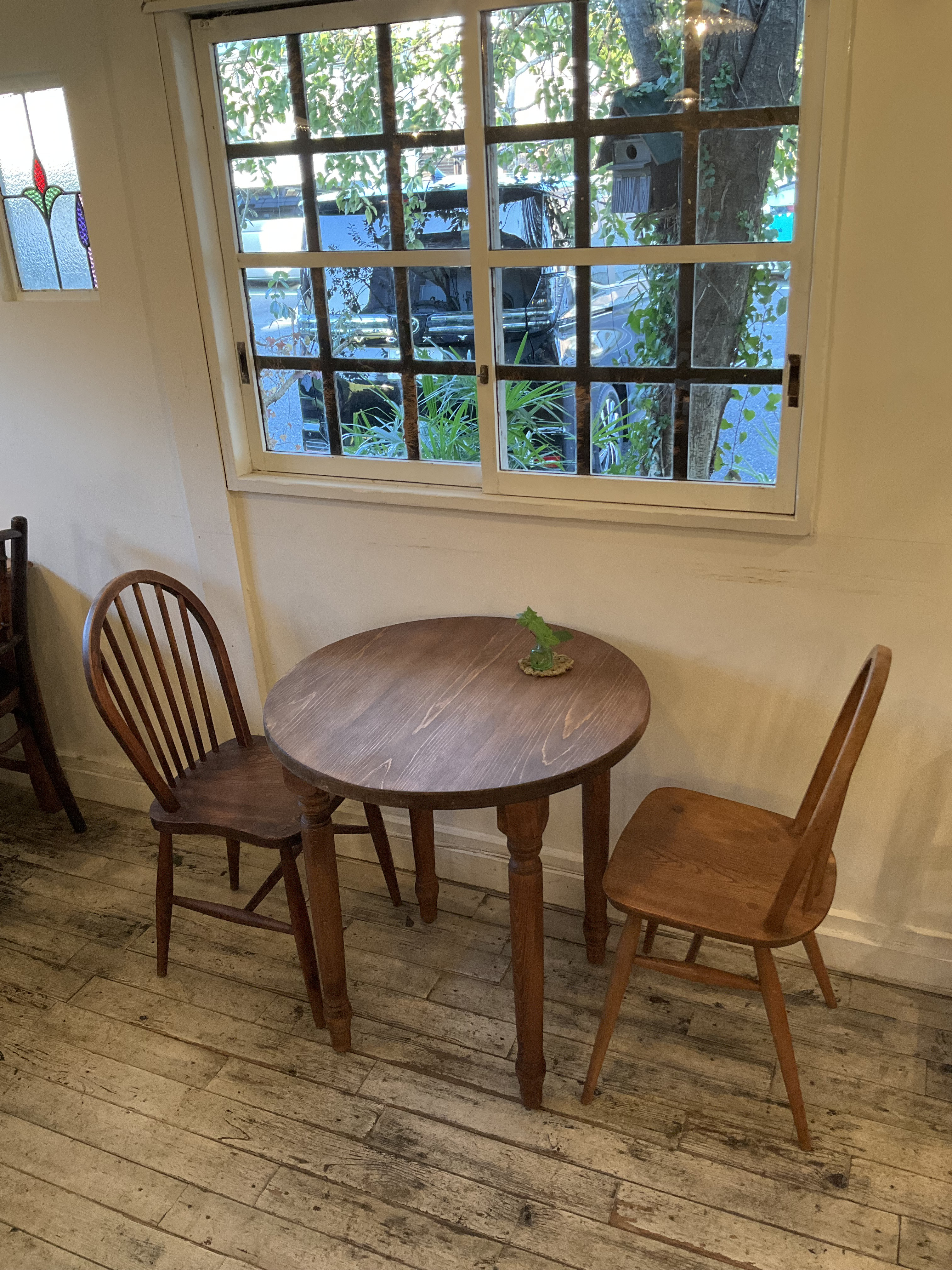 新作　丸テーブルw900 ろくろ足ヒノキ天板　　#ネイルデスク　#ネイルテーブル