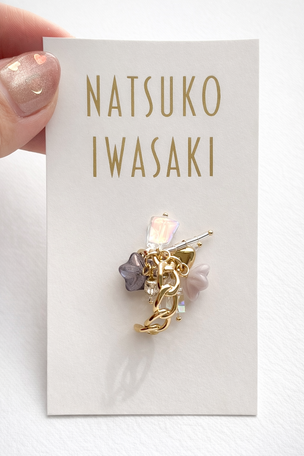 【イヤーカフ＆リング｜チェコビーズ×ガラス｜イヤカフに指輪にも】《NATSUKO IWASAKI jewelry》