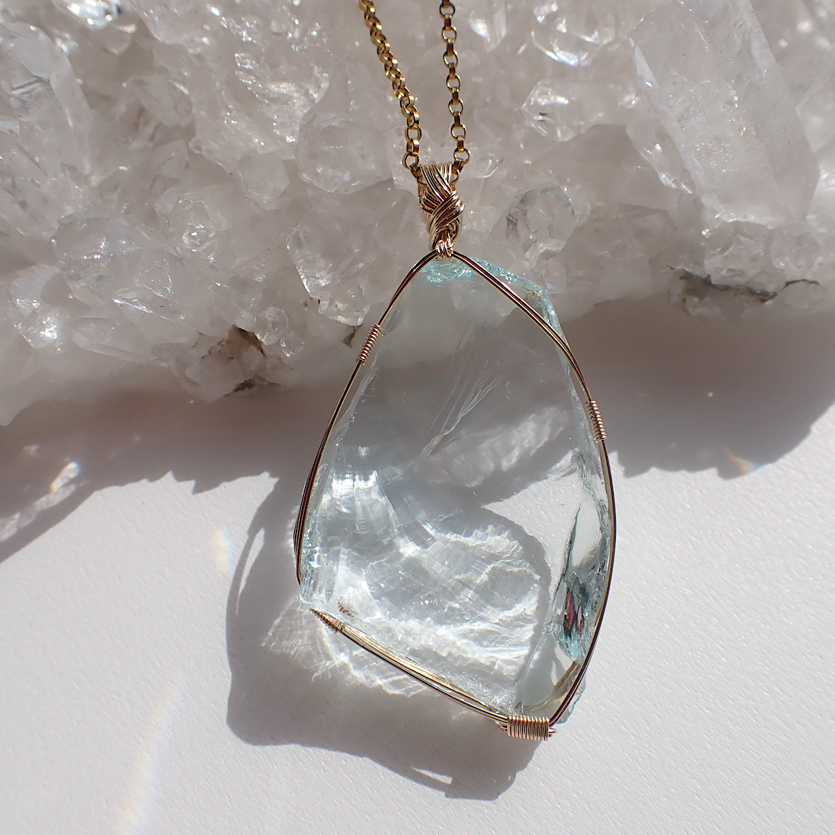 女神巻き®︎アネラクリスタルのペンダントトップ