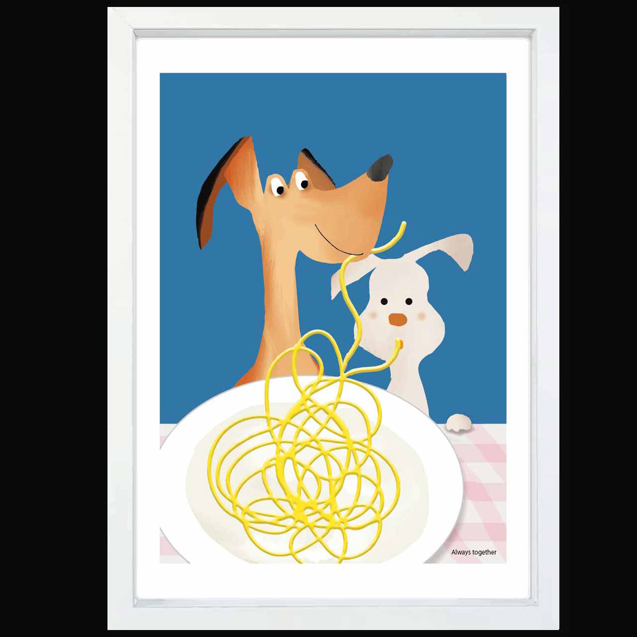 いつもいっしょ　イヌ　送料無料　あらゆるお部屋のポスター　ポスター　アートポスター　アート/sei検索新着順　3987