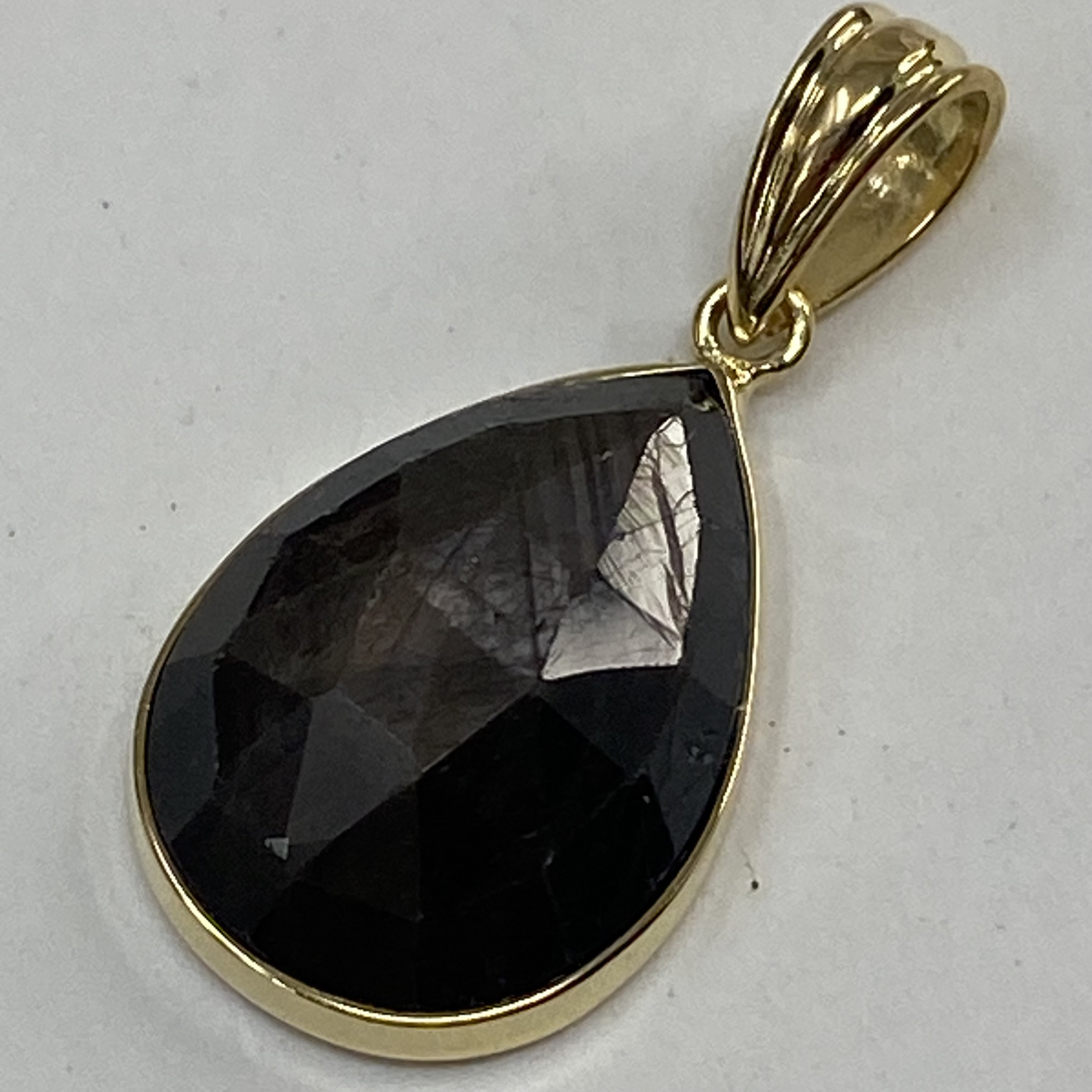 天然サファイア 6.15ct ローズカット K18YG AU750 18金 ペンダントトップ