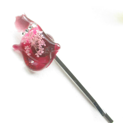 ウエルフェンデンなクォーツニャンコは今日も見返り美人だから、「こまち」と呼んどくれ♪<1点ものヘアピン>HP287 2枚目の画像