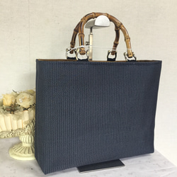 花ぷらら・オリジナル・大島紬・1点もの・グレー&黒・ハンドメイド