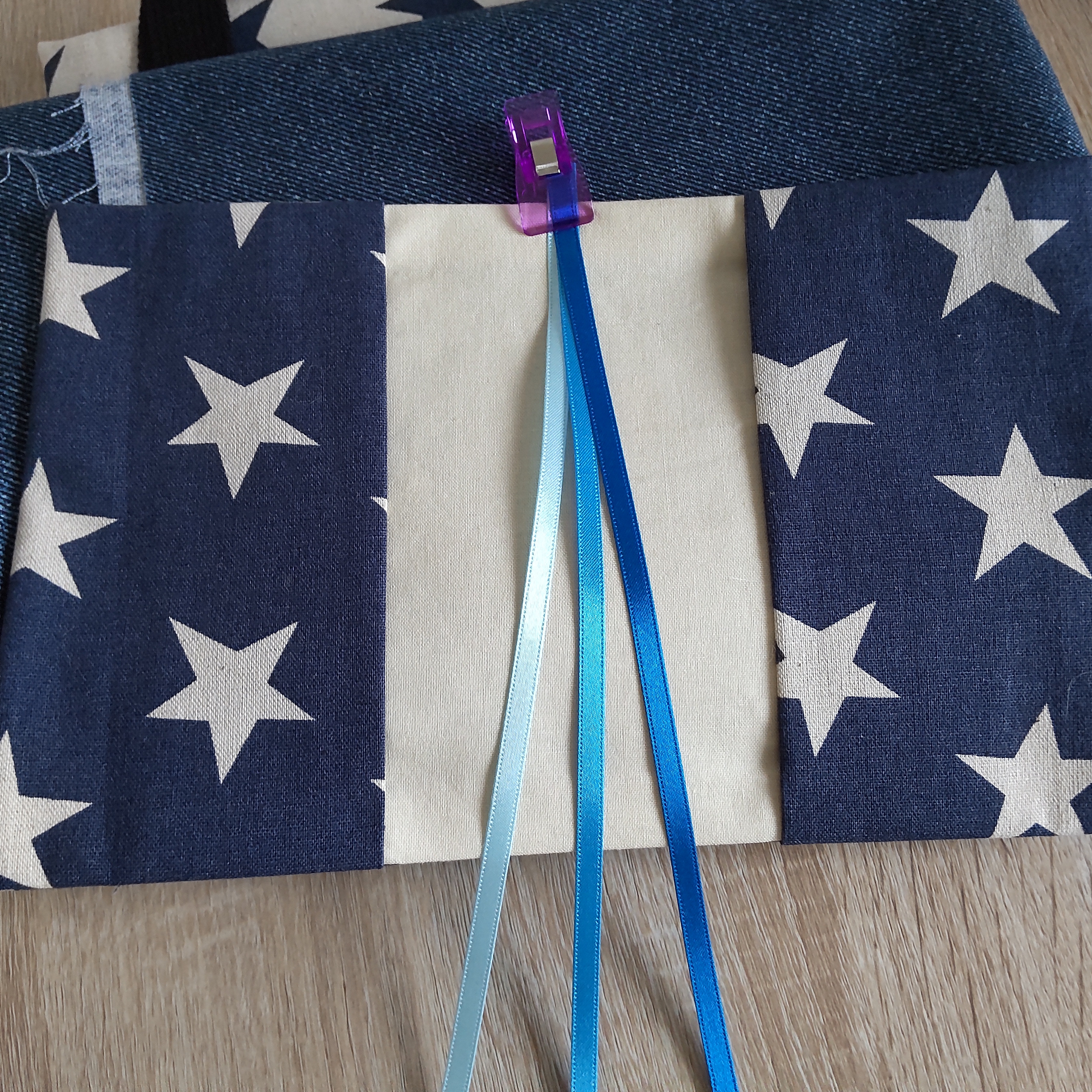 ※確認用※　聖書&こどもさんびかカバー＆聖書バッグ　スター　星　ネイビー