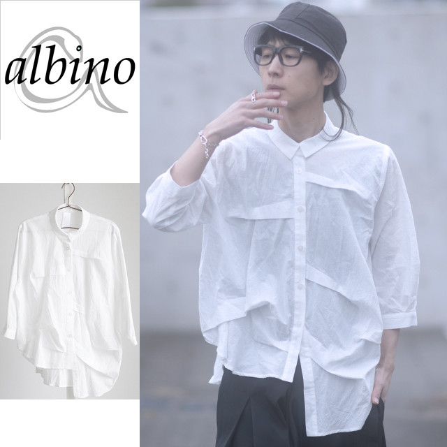 ロッキーバル加工ランダムタックビッグシャツ