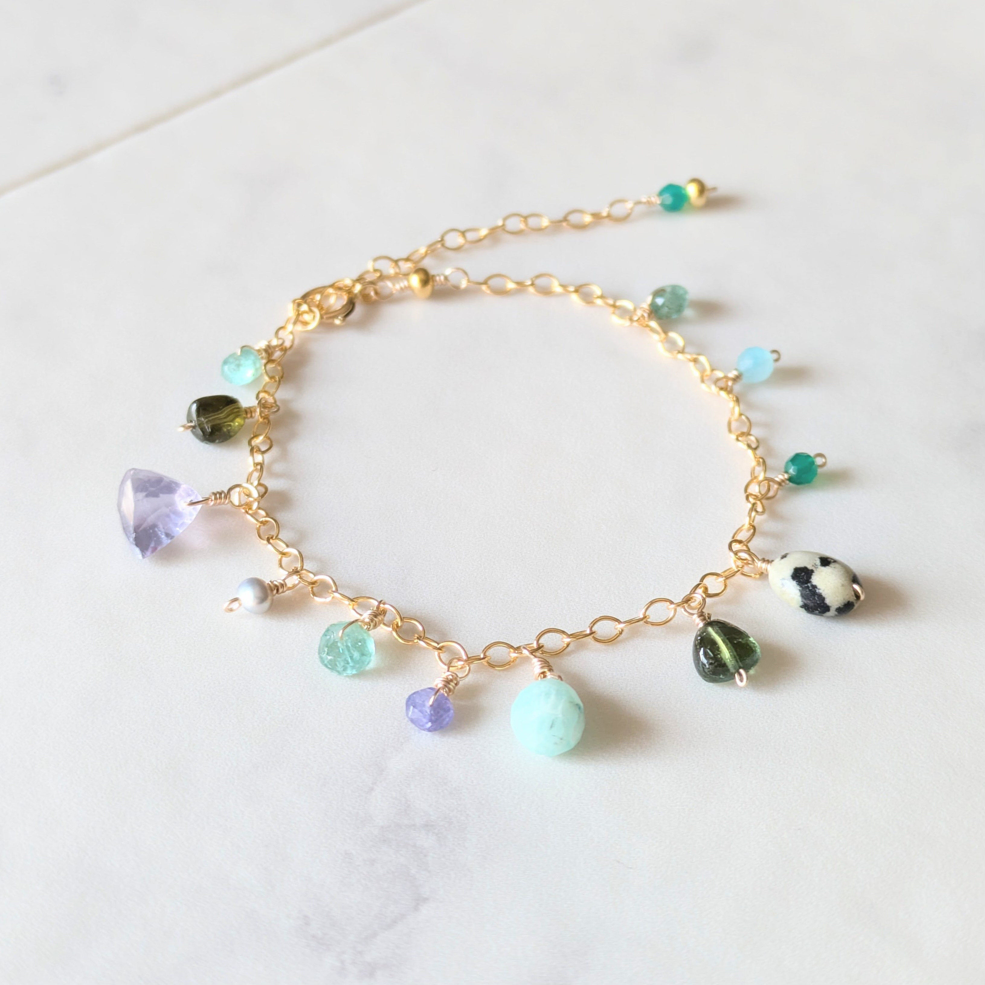 Livre de gemmes✴︎宝石図鑑✴︎14Kgfブレスレット（初夏）