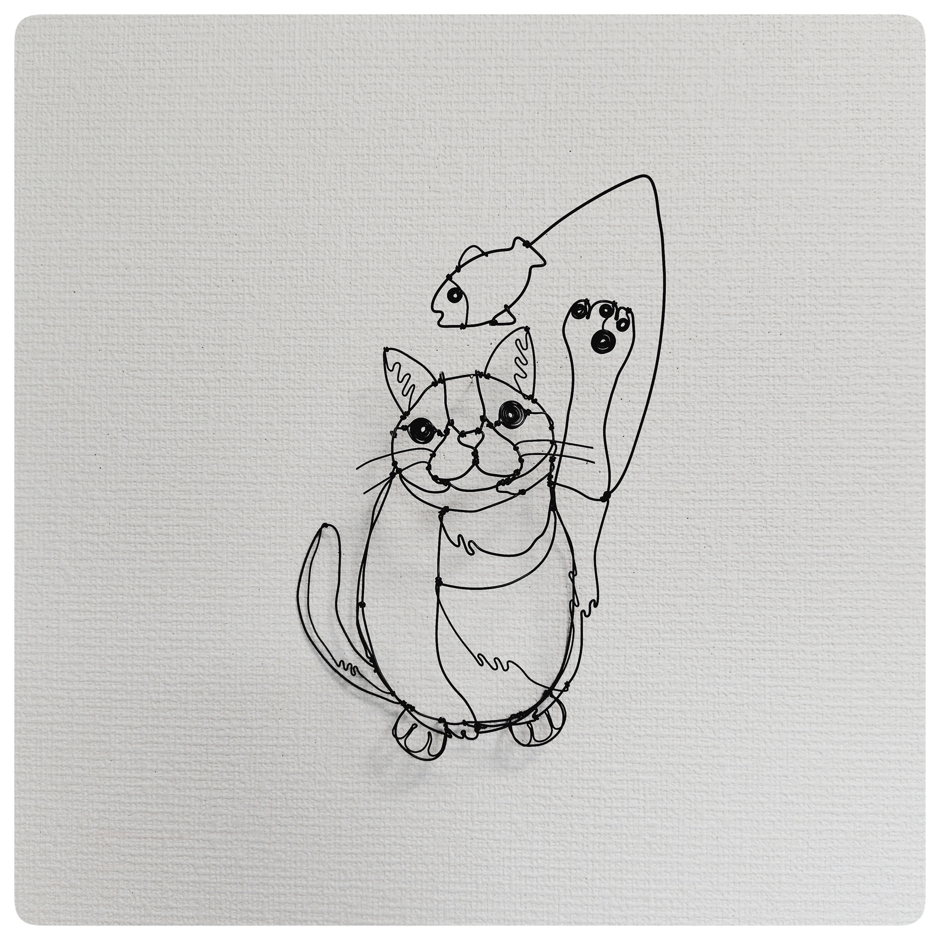 ワイヤークラフト　猫ちゃん