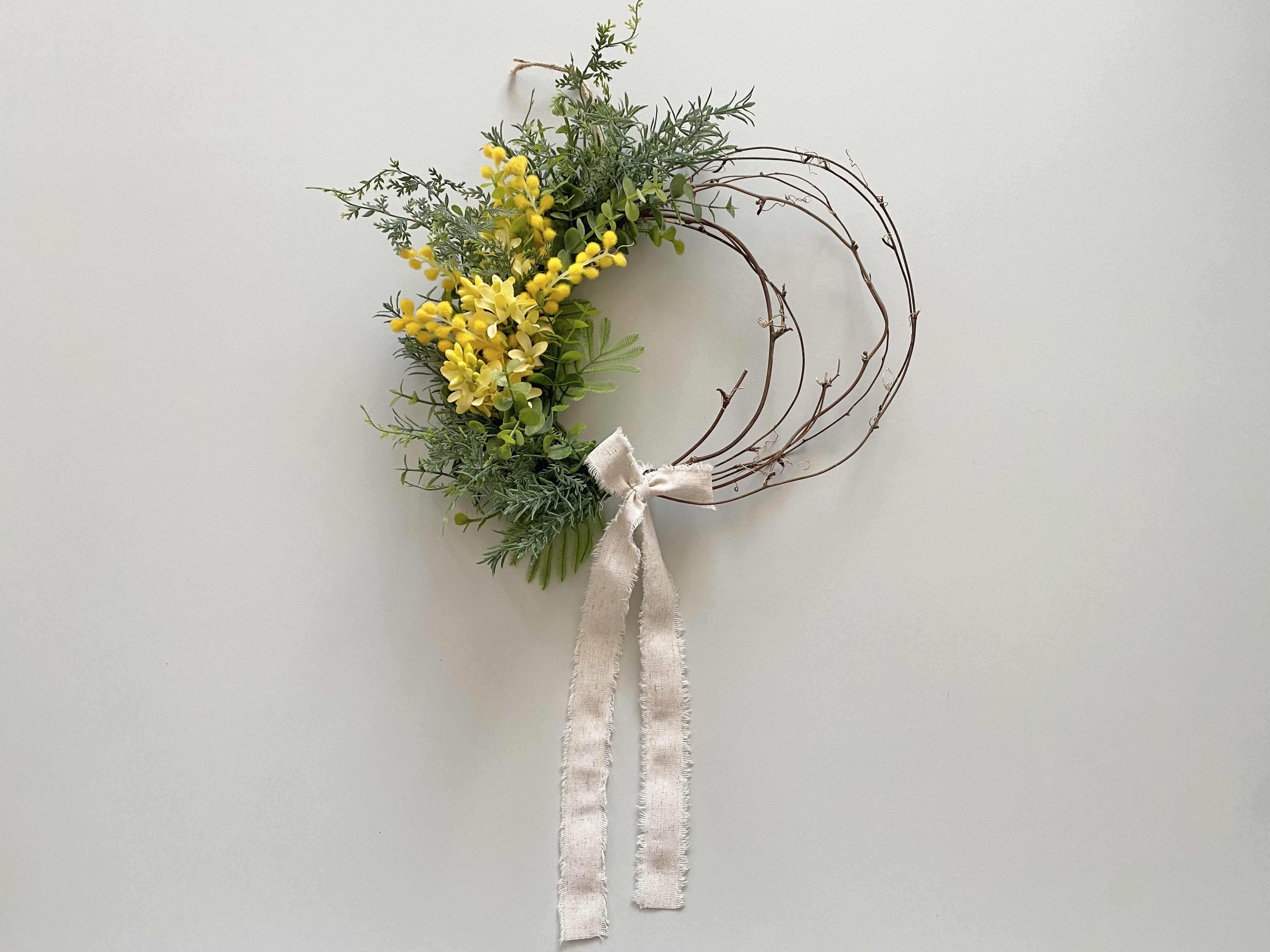 ミモザハーフリース大　(アーティフィシャルフラワー)