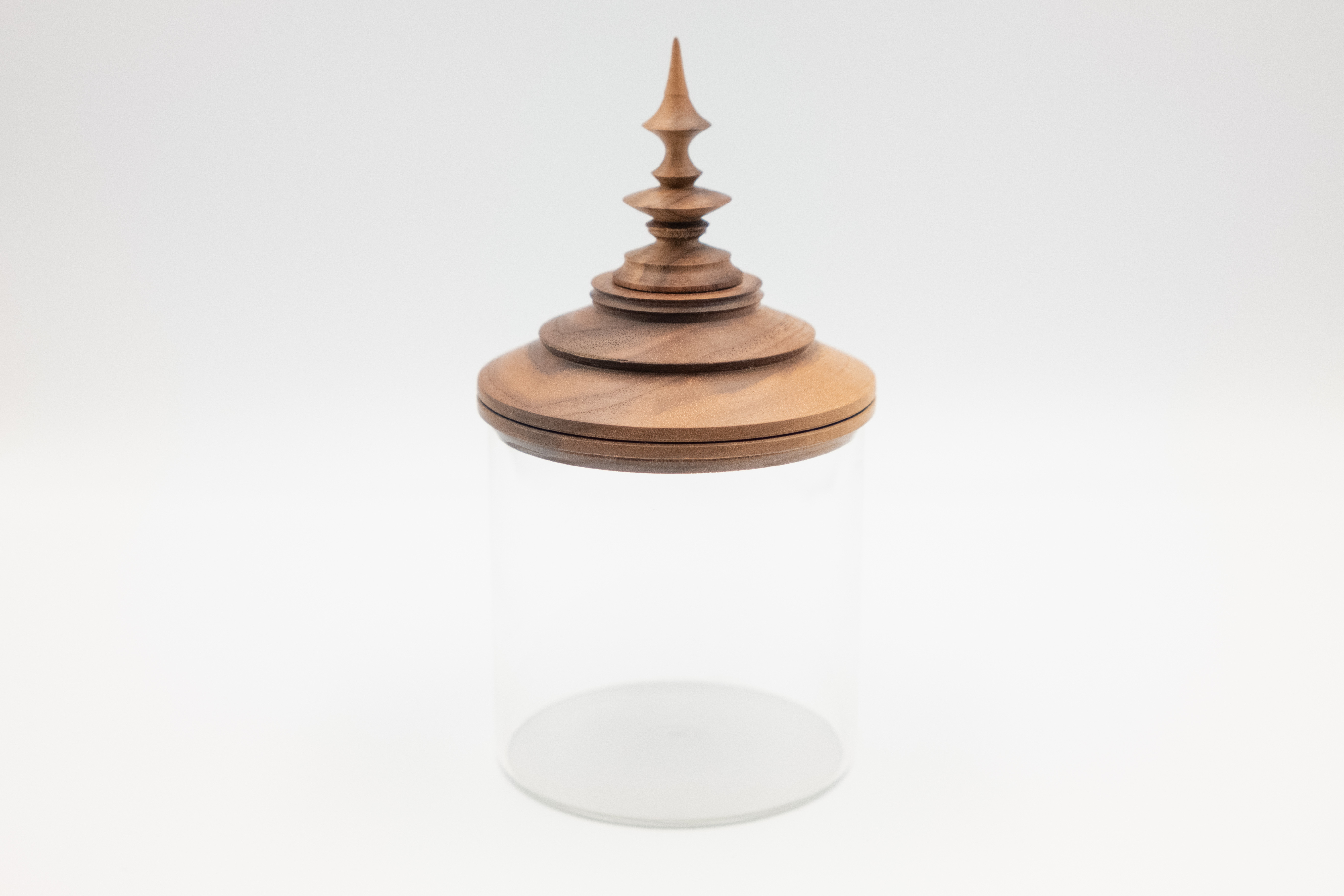 Glass Canister  Walnut