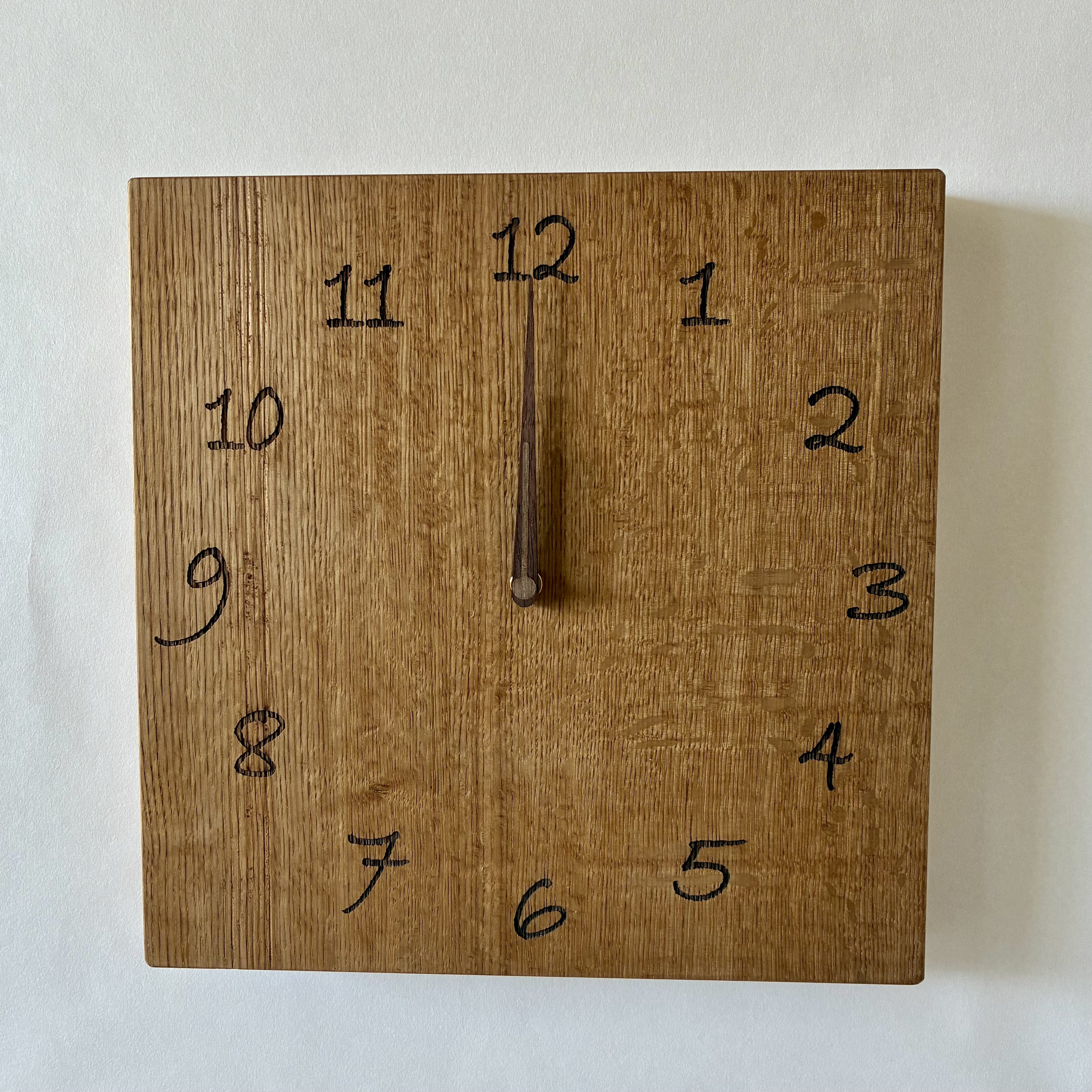 木の時計＜ナラ＞・掛け時計　nac-145　木製時計