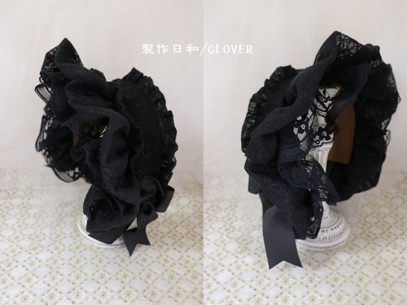 ボンネ風カチューシャ/総レース