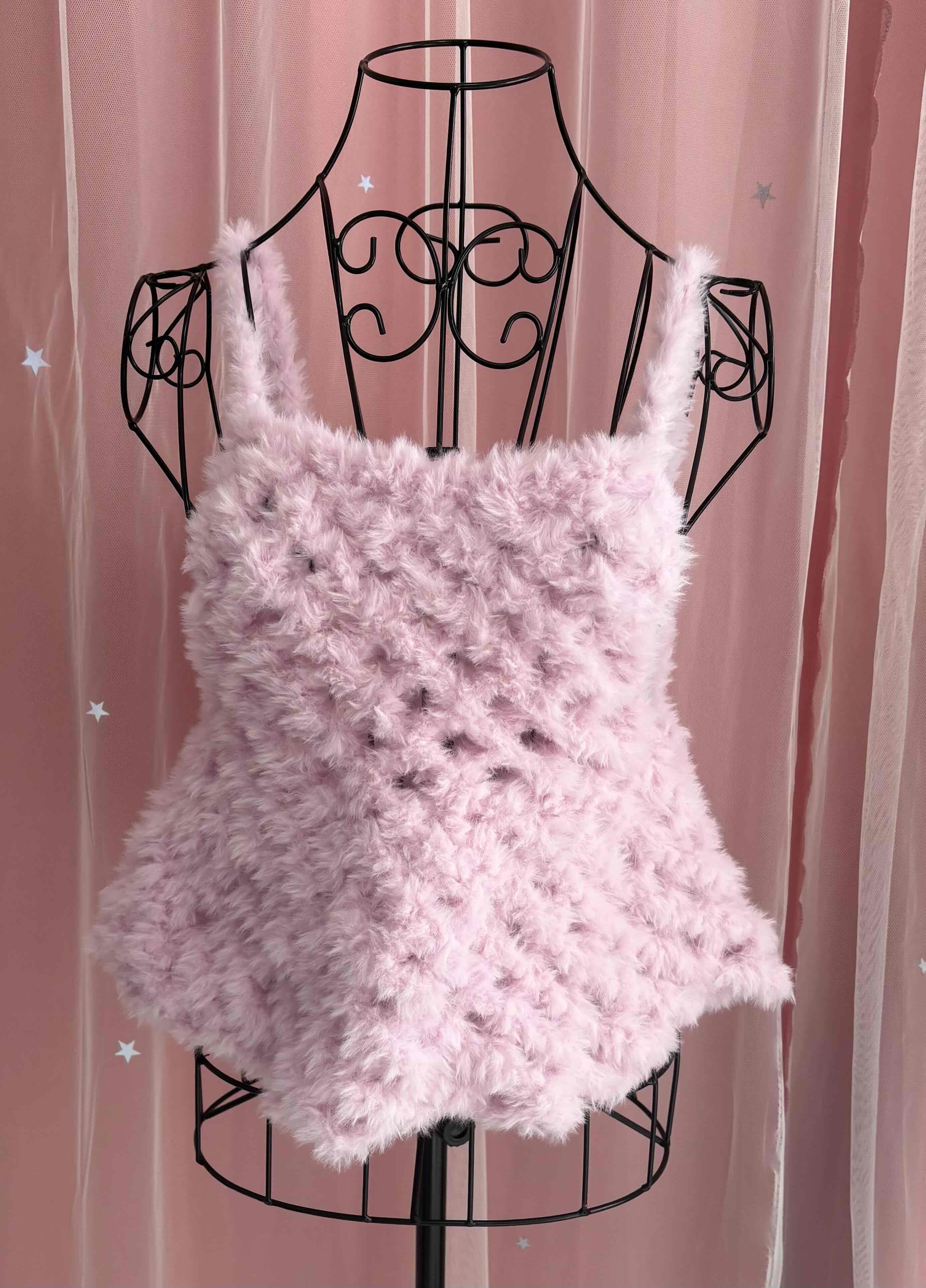 モコモコファーのビスチェ☆ピンク