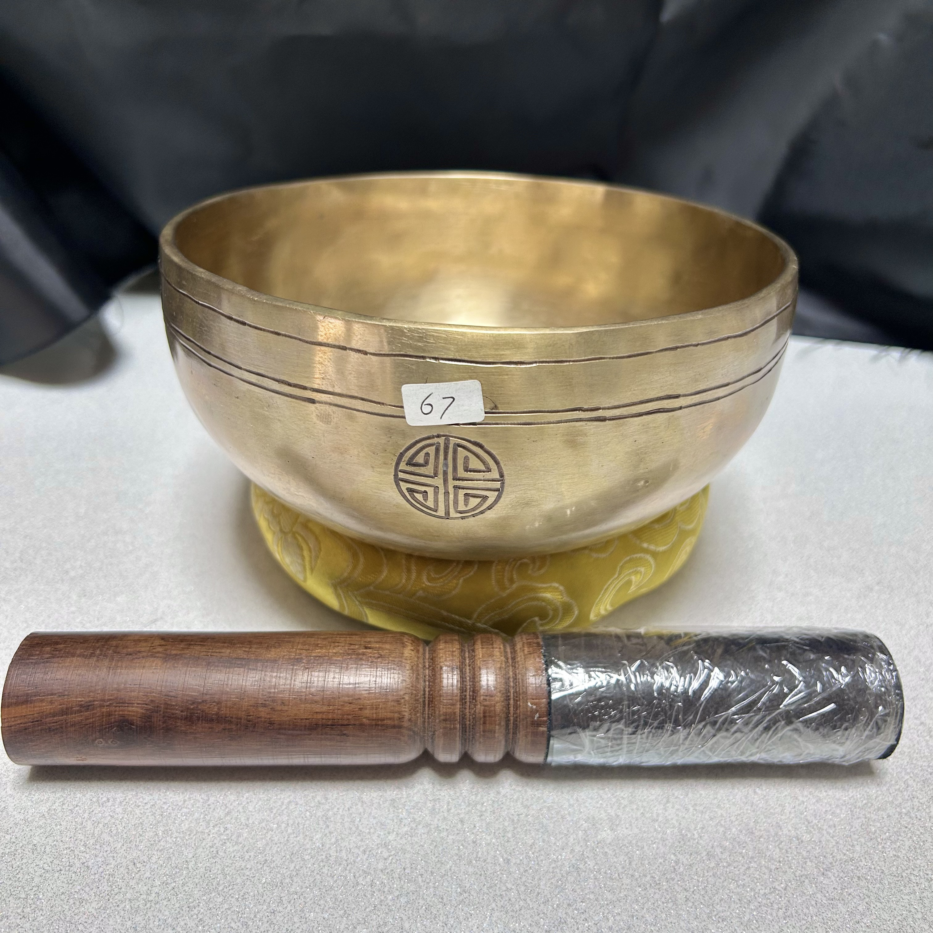 ネパール産　7メタル　シンギングボウル　フルムーン　16cm　№67　ヒーリング　癒し