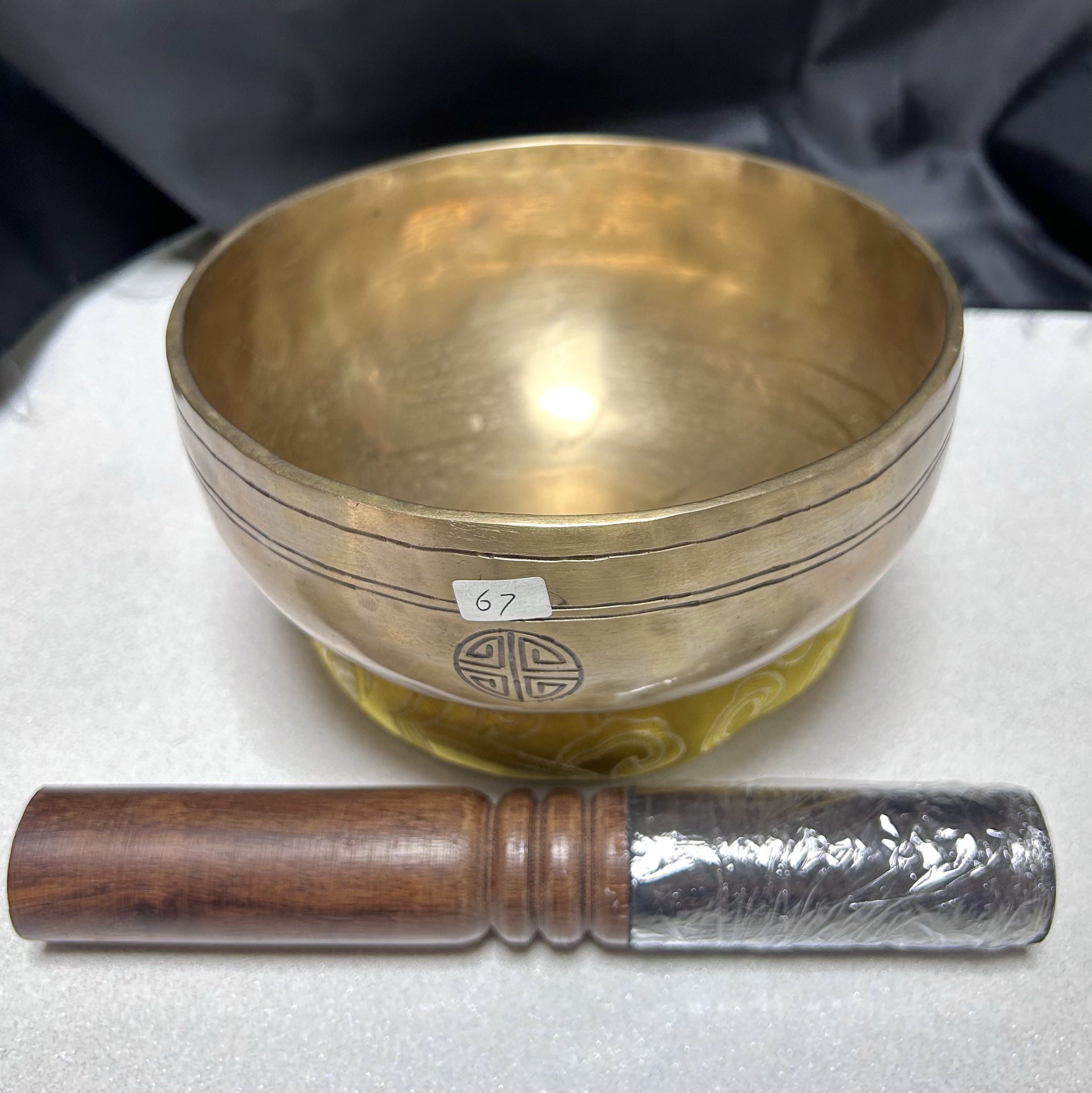 ネパール産　7メタル　シンギングボウル　フルムーン　16cm　№67　ヒーリング　癒し