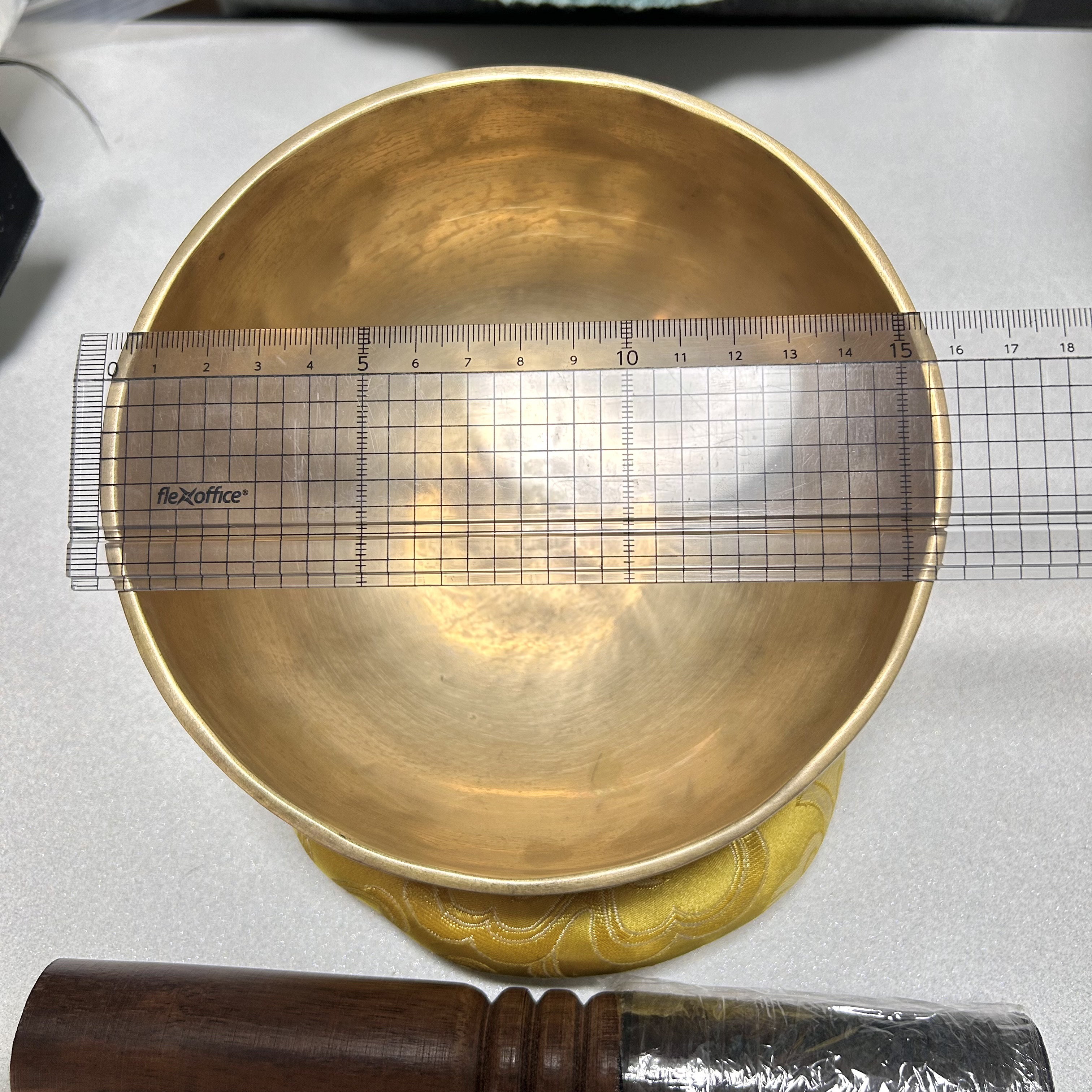 ネパール産　7メタル　シンギングボウル　フルムーン　16cm　№67　ヒーリング　癒し