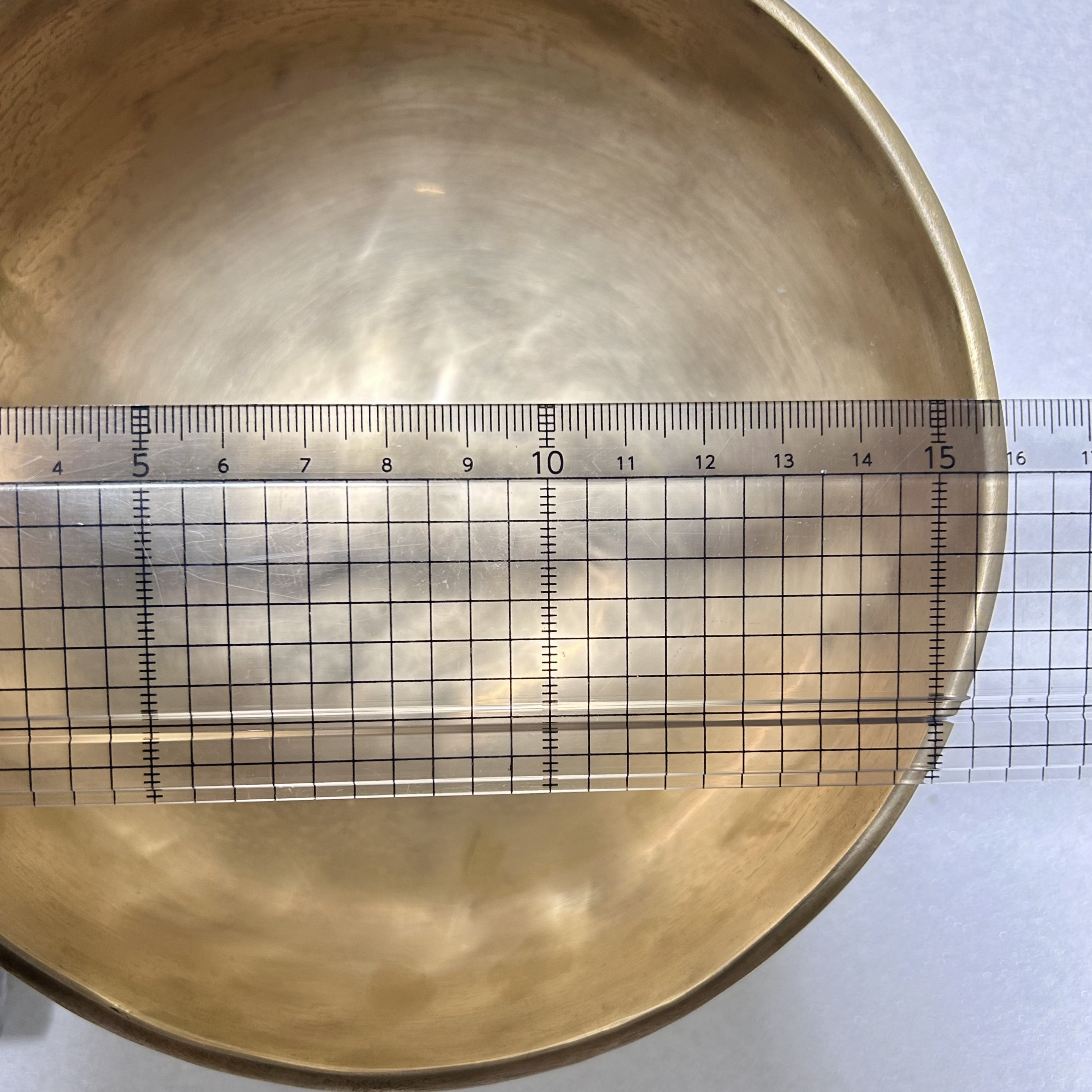 ネパール産　7メタル　シンギングボウル　フルムーン　16cm　№67　ヒーリング　癒し