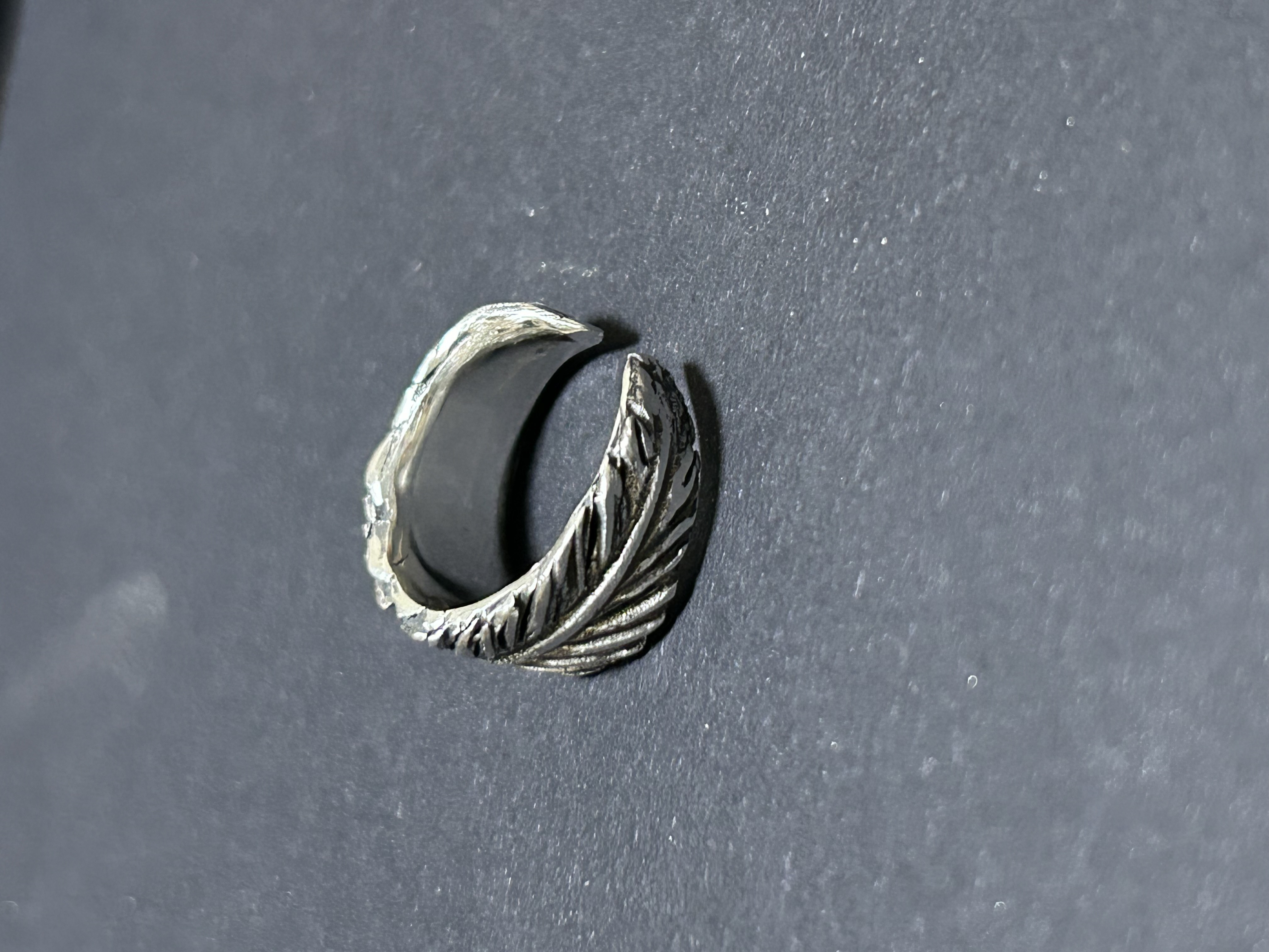 アートクレイシルバーで作るフェザーピンキーオープンリング　オーダーページ