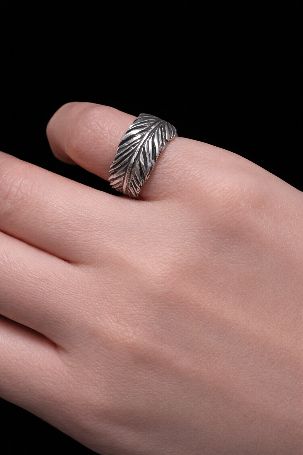 アートクレイシルバーで作るフェザーピンキーオープンリング　オーダーページ