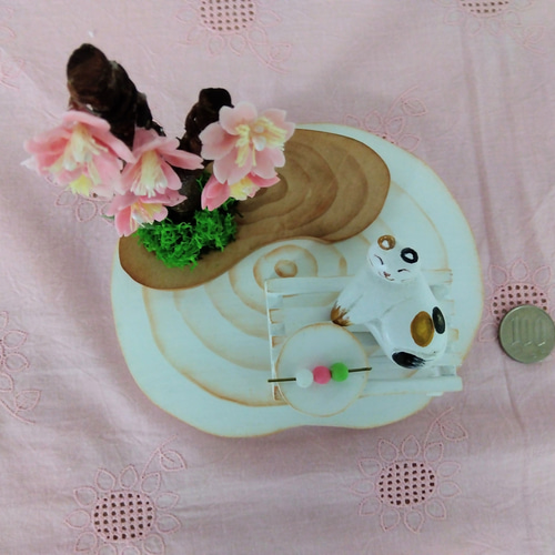 お花見 ネコ ミニチュア その他雑貨 パンダのtaitai🐼 通販 20446715