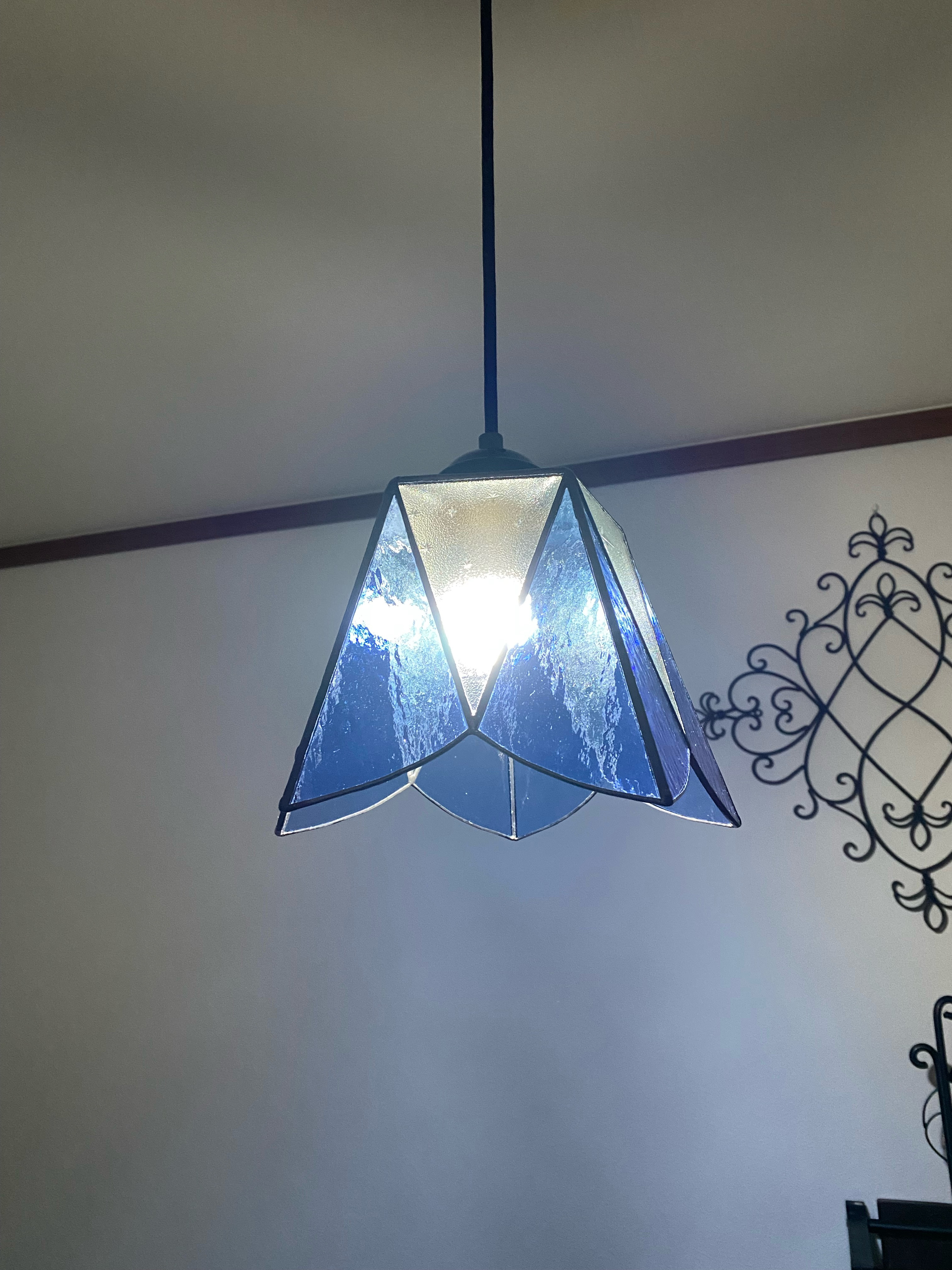 星型⭐︎ペンダントライト(ブルー)ステンドグラス