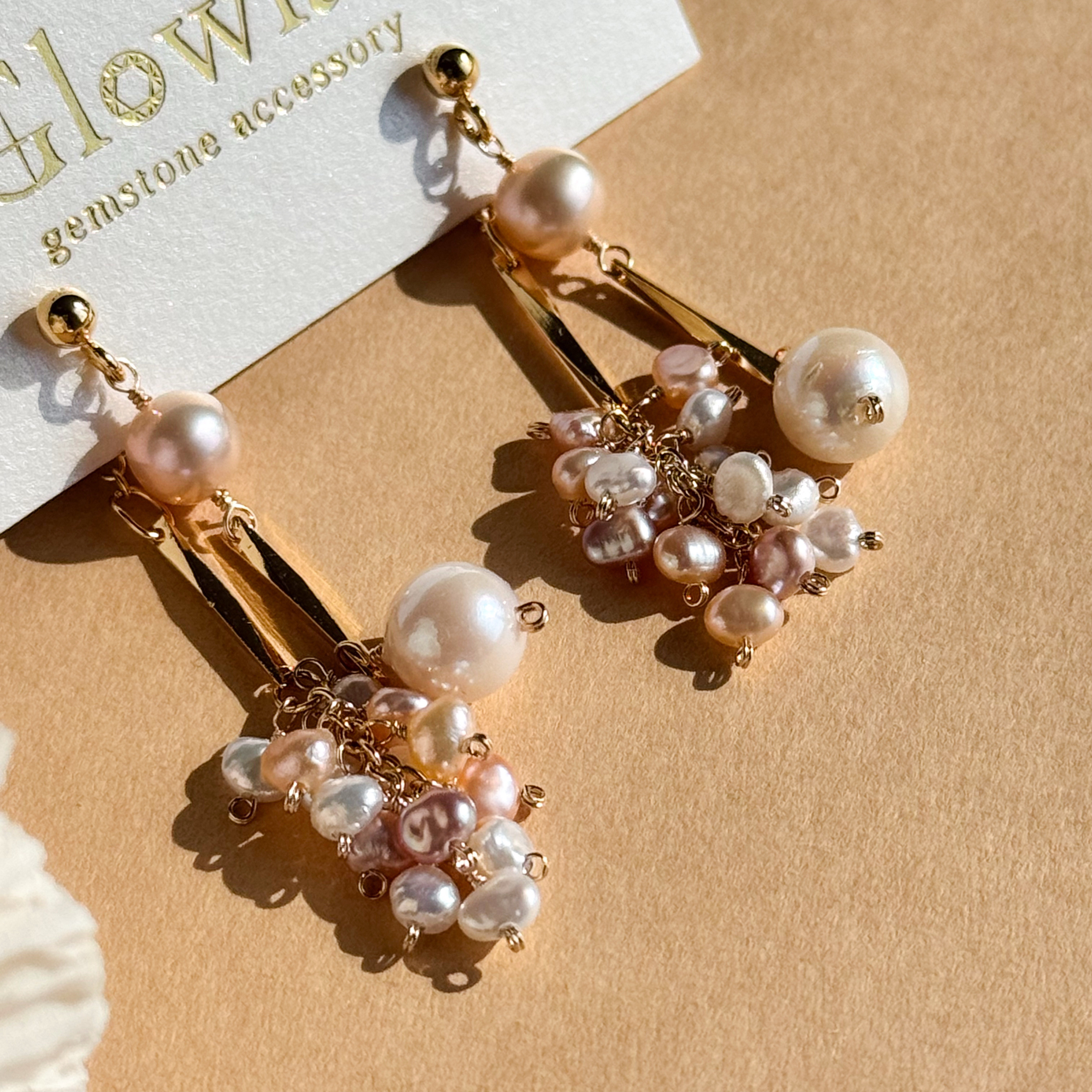 卒園入学ハレの日▶︎あこや・淡水パールのシンプル上品パールピアス(14kgf)/イヤリング(16kgp)他　マルチカラー